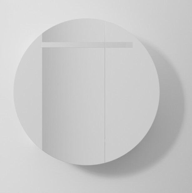Peilikaappi INR Circ Ø80, 800x160mm, Pure White