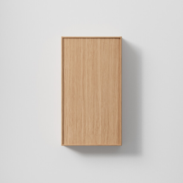 Seinäkaappi INR Sense 40/15, 400x142mm, Natural Oak, 2 hyllyä, oikea