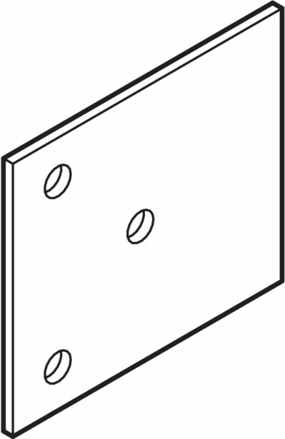 Suihkuseinän välilevy INR Arc -saranaan, 2 mm, kromi