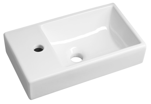 Pesuallas Interia MINOS Cloakroom 45x26 cm vasen keraaminen valkoinen