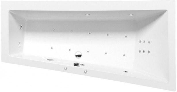 Poreamme Interia Andra R Hydro-Air, 1800x900x450mm, oikea, 277l, valkoinen