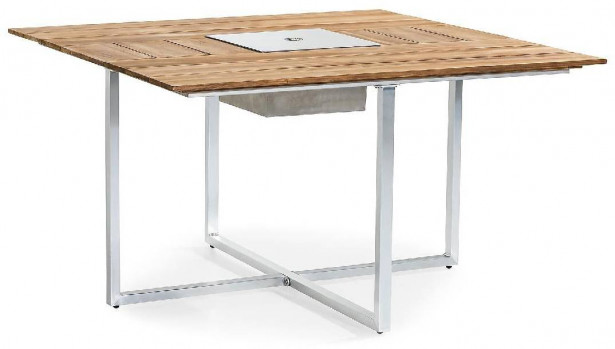Ruokapöytä Båstad 140x140 cm, 8-istuttava, ruskea