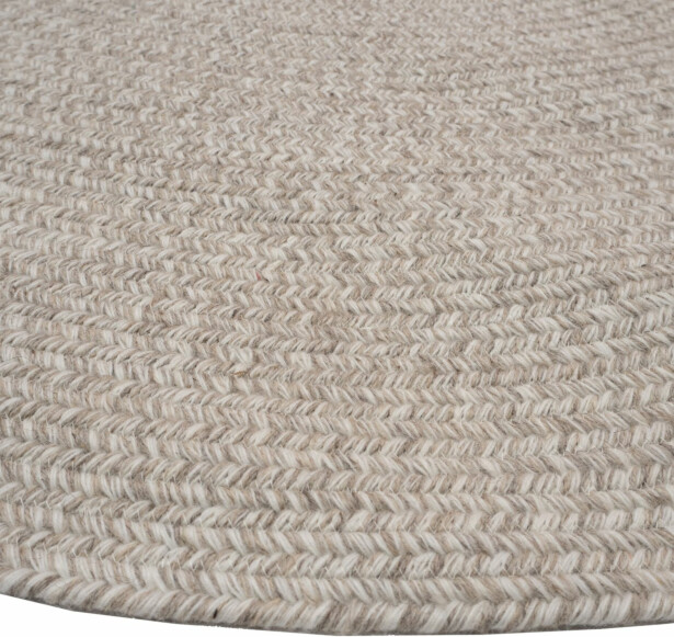 Pyöreä villamatto NOKOHOME Ilta 133cm kudottu beige