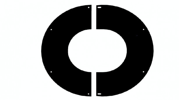 Sisäkaton peitelevy Jeremias, musta, 0-15 astetta, Ø180 mm