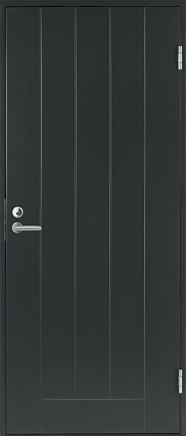 Ulko-ovi Swedoor Basic B0010, 9x21, vasen, tummanharmaa, karmeineen