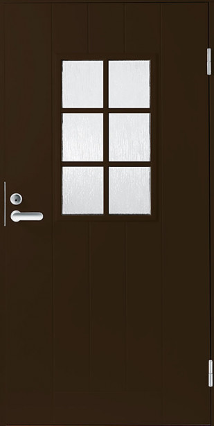 Ulko-ovi Swedoor Basic B0015, tummanruskea, kuviolasi