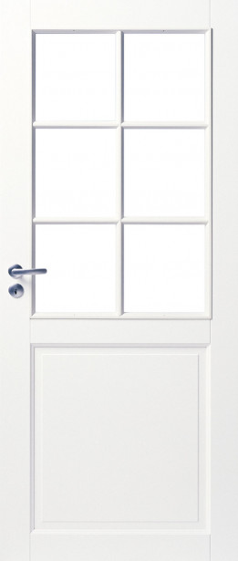 Väliovi Swedoor Craft 102, 9-10x21, massiivirakenne, valkoinen, kirkas lasi