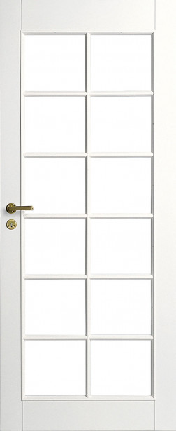 Väliovi Swedoor Craft 105, 9-10x21, massiivirakenne, valkoinen, kirkas lasi