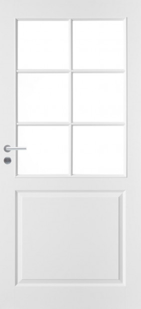 Väliovi Swedoor Style 2, 9-10x21, valkoinen, kirkas lasi
