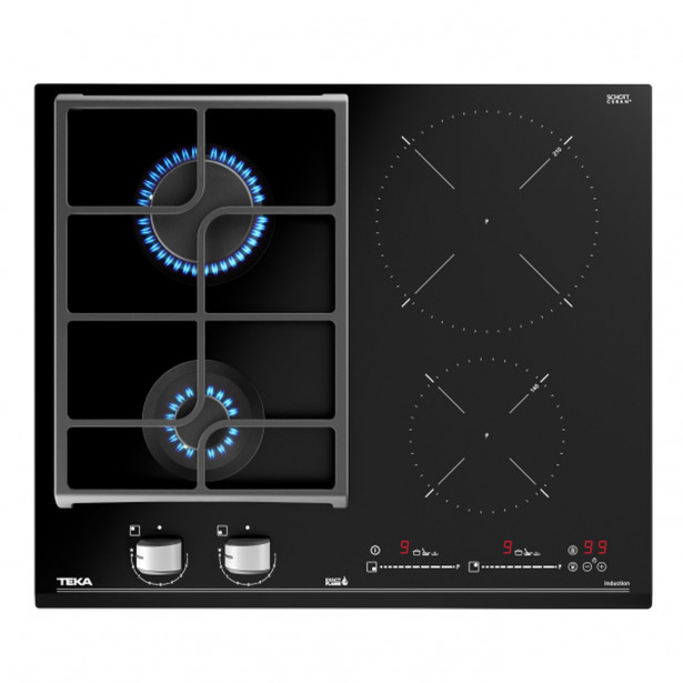 Yhdistelmäliesitaso Teka JZC64322ABCBK, induktio/kaasu, 60cm, musta