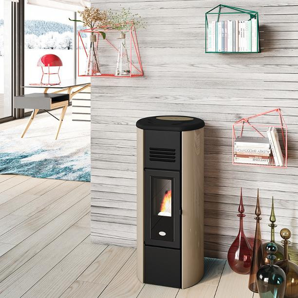 Pellettitakka Eva Calòr Heidi 6kW, mokka