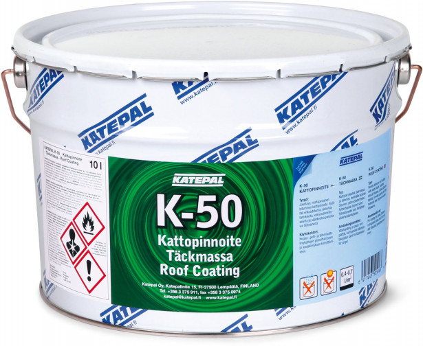 Kattopinnoite Katepal K-50, musta, 10l