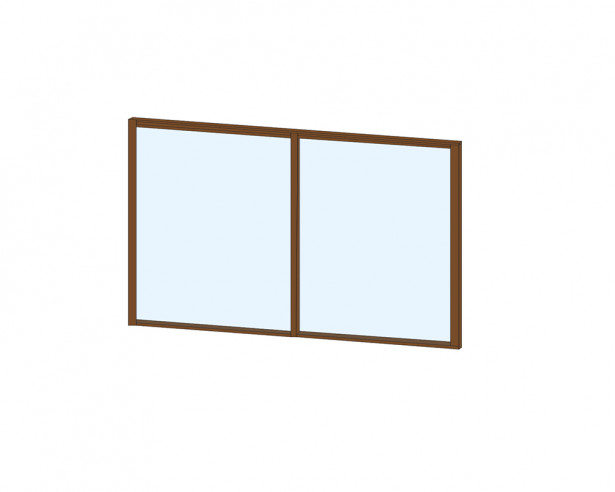 Terassin liukulasi-ikkuna Keraplast 2-os. 1100x1945mm, kirkas/ruskea