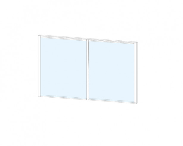 Terassin liukulasi-ikkuna Keraplast 2-os. 1100x1945mm, kirkas/valkoinen
