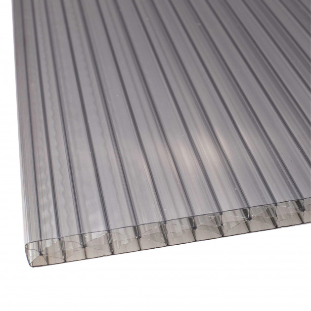 PC-kerroslevy Keraplast 16mm, 1050x3500mm, savunharmaa 3.7m²
