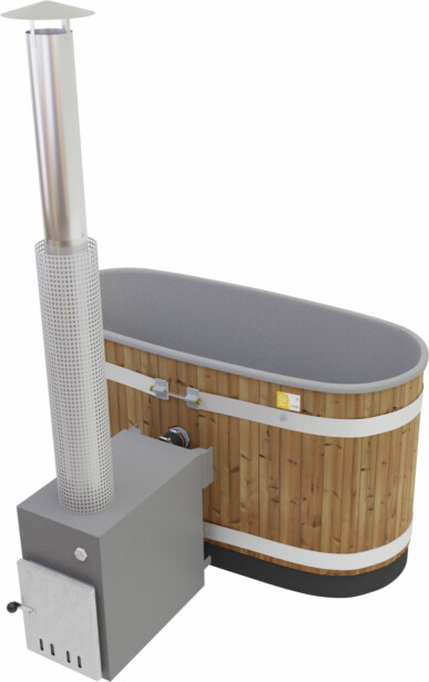 Kylpytynnyri Kirami Original Tiny S Cult-si, 1-2 hlöä, Thermowood/LightGray