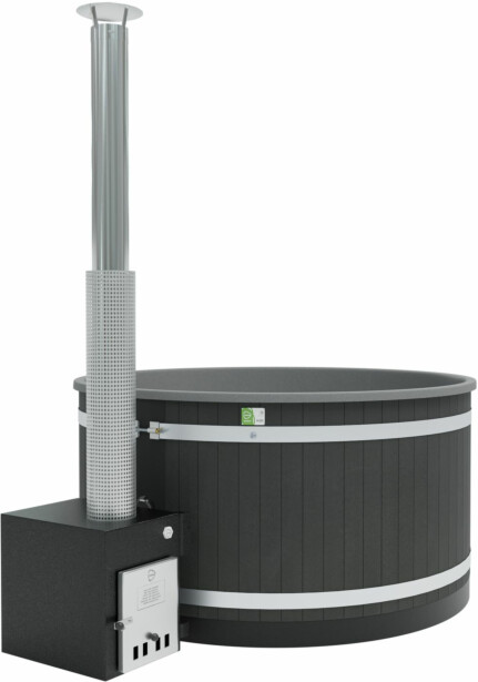 Kylpytynnyri Kirami Comfort Family L Cube, 6-8 hlöä, EP NightBlack/LightGray