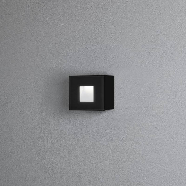 Seinävalaisin Konstsmide Chieri 7864-750, square, musta 1.5W LED