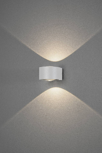 LED-seinävalaisin Konstsmide Gela, 2x6W, ylös/alas, valkoinen