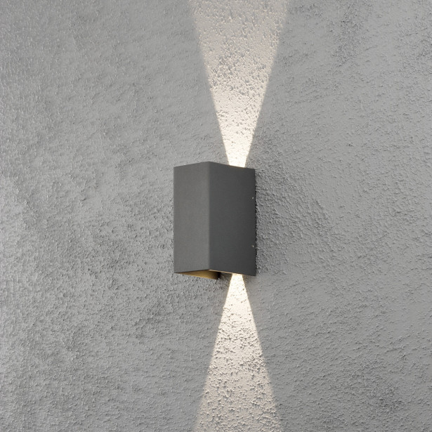 LED-seinävalaisin Konstsmide Cremona 7940-370, 80x110x170mm, ylös/alas, antrasiitti
