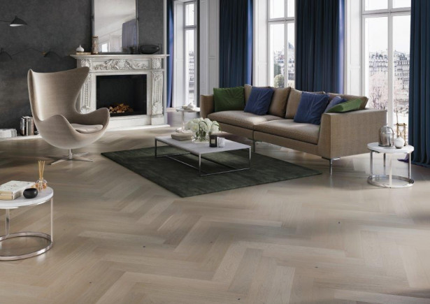 Kalanruotoparketti DomusFlooring Tammi Louvre HB, 14x130x725mm