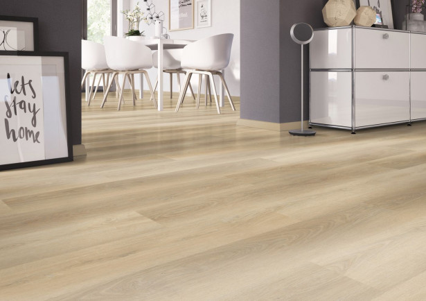 Vinyylilankku DomusFlooring PowerStep 3000+, Proteuksen vaalea tammi, 4,5x177,8x1219,2mm