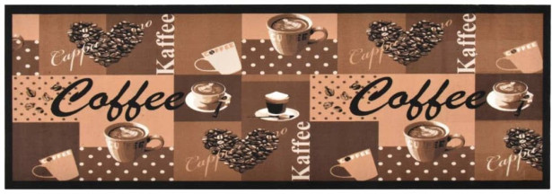 Keittiön pestävä lattiamatto coffee ruskea 60x180 cm_1