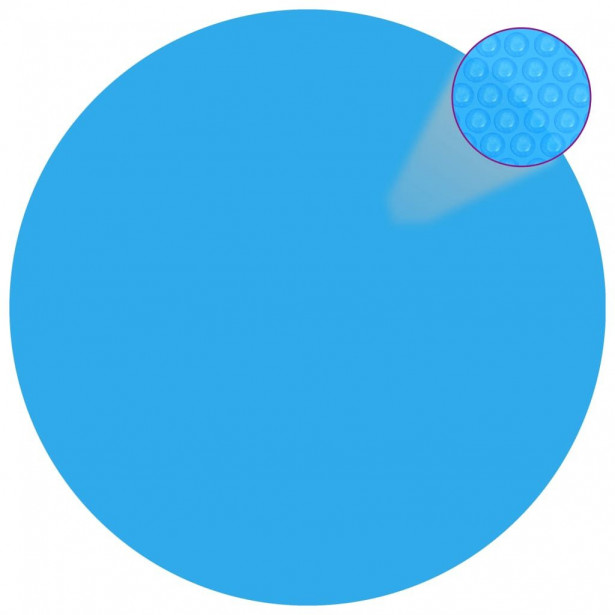 Kelluva pyöreä pe uima-altaan suoja 250 cm sininen_1