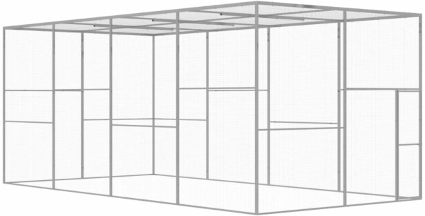 Kissahäkki 6x3x2 5 m galvanoitu teräs