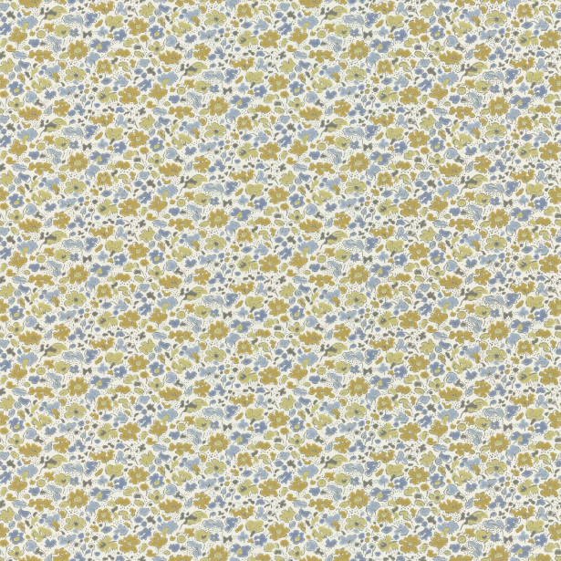 Tapetti Långelid/Von Brömssen Floral Dance, keltainen