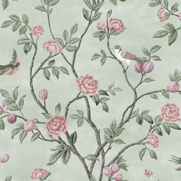 Tapetti Laura Ashley 113371 Eglantine, Eau de Nil