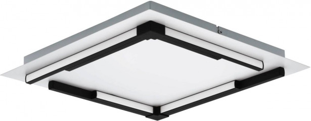 LED Plafondi Eglo Zampote 25W 38x38cm himmennettävä valkoinen musta