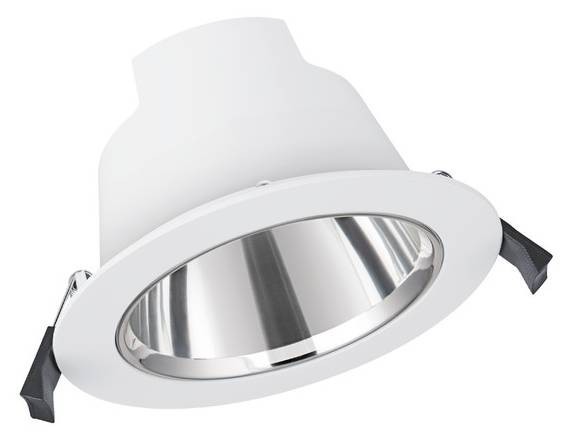 LED-alasvalo Ledvance Comfort DN130, Ø145mm, 3000-5700K, IP54, valkoinen