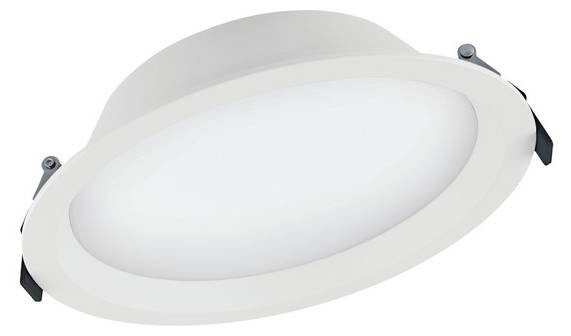 LED-alasvalo Ledvance DN200, Ø215mm, 4000K, IP44, valkoinen