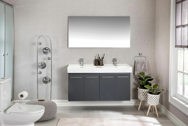 Kylpyhuoneryhmä Linento Bathroom Carlsbad 120 Grey peili