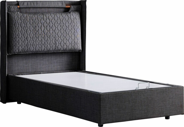 Sänky Linento Furniture Zagreb Bb 100x200cm antrasiitti