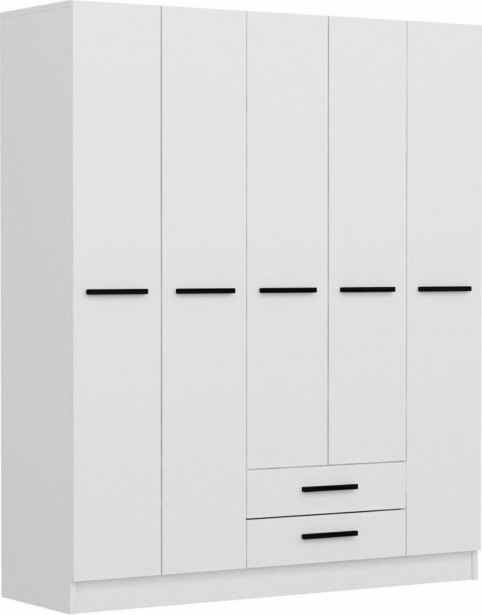 Vaatekaappi Linento Furniture Kale 2293 180x225cm valkoinen