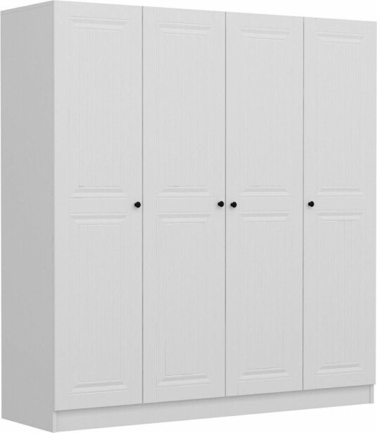 Vaatekaappi Linento Furniture Kale Mebran 4008 190x180cm valkoinen