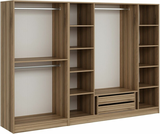 Vaatekaappi Linento Furniture Kale 7540 190x270cm ruskea