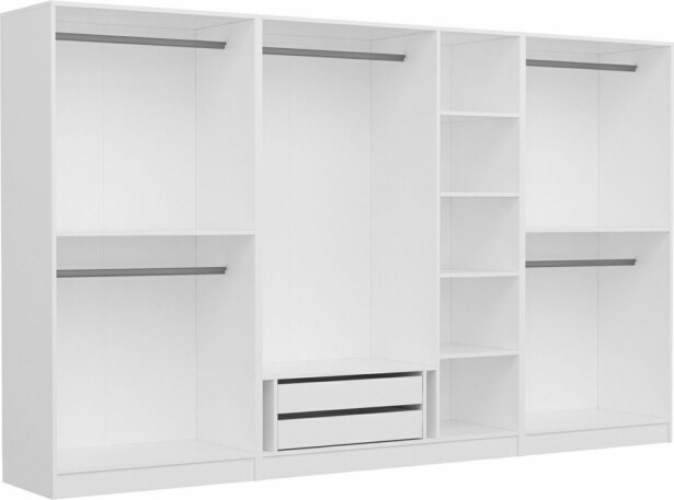 Vaatekaappi Linento Furniture Kale 4931 190x315cm valkoinen