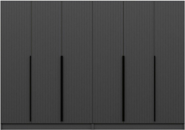Vaatekaappi Linento Furniture Kale Plus 7777 210x270cm antrasiitti