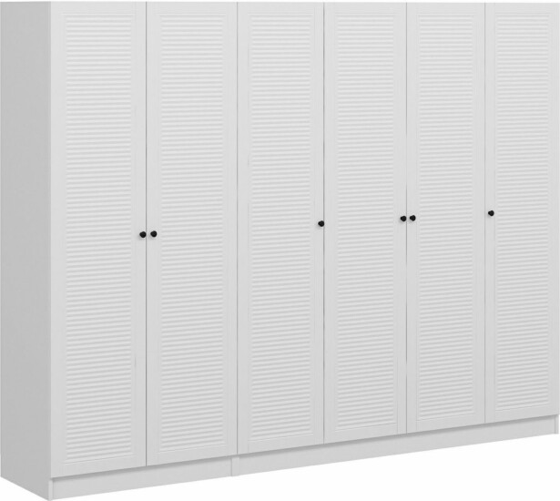 Vaatekaappi Linento Furniture Kale Mebran 8393 190x270cm valkoinen