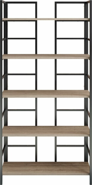Kirjahylly Linento Furniture Tinleys pähkinä/musta