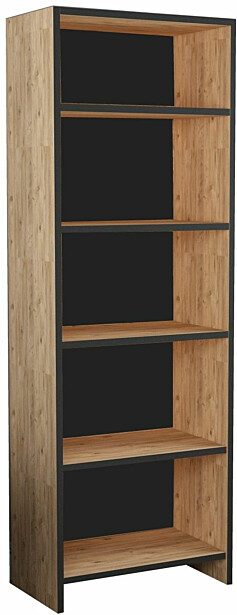Kirjahylly Linento Furniture Mira 5 Rafli, ruskea/musta