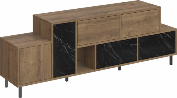 TV-taso Linento Furniture Hermes tammi/musta