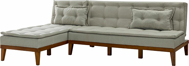 Kulmavuodesohva Linento Furniture Fuoco vasenkätinen 3-istuttava kerma