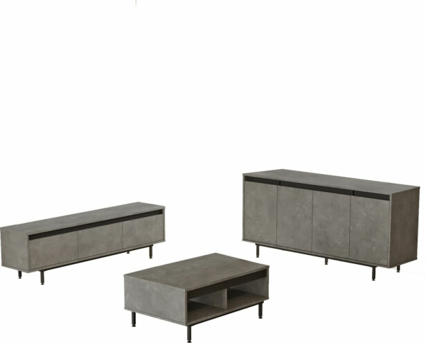 Huonekalusetti Linento Furniture LV34-RL harmaa/musta