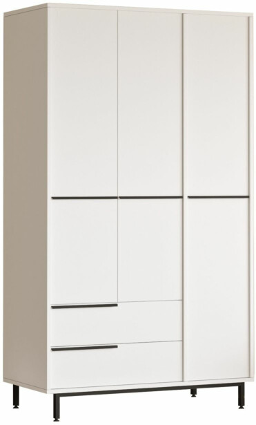 Vaatekaappi Linento Furniture ON15-W, valkoinen, Verkkokaupan poistotuote