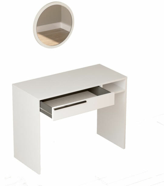 Meikkipöytä Linento Furniture ON18-W, valkoinen
