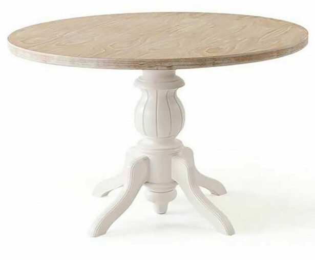 Ruokapöytä Linento Furniture Albero06, Ø120cm, ruskea/valkoinen